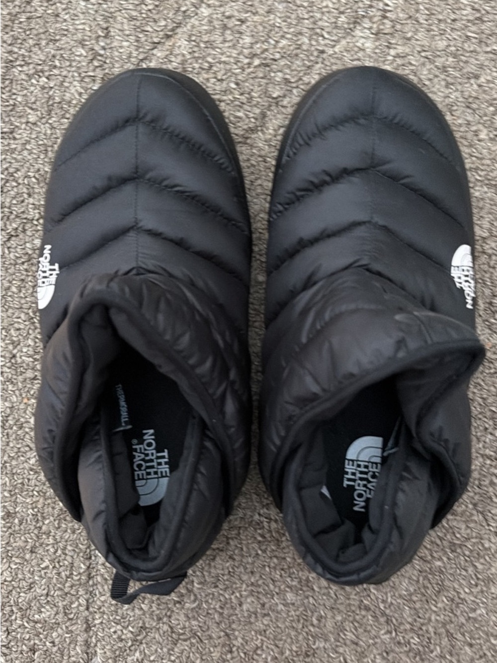 The North Face Black Quilted Insulated Slip-On Mule Booties